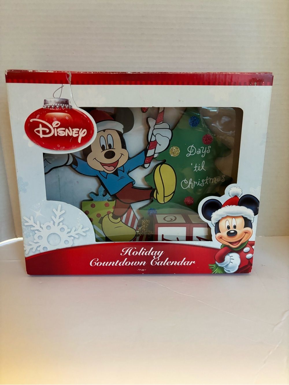 Disney Mickey Mouse Holiday Countdown Calendar in Red, Green & Blue